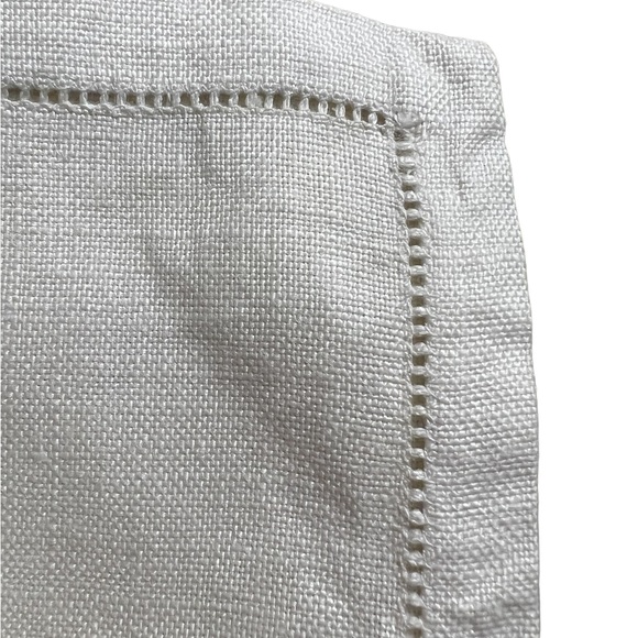 Vintage Heavy-Weight Pickstitched Linen Dinner Napkins Set of 12 From The 50s - Picture 3 of 5
